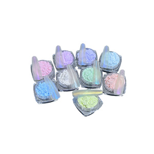 Poudre à ongles chromée caméléon 3 couleurs, pigment acrylique scintillant Candy Aurora pour manucure et nail art - Product Image 4