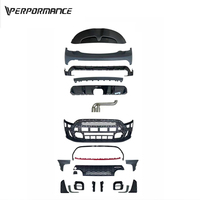 Kit carrosserie PP 2022 pour lifting, pare-chocs avant, diffuseur arrière, tuyau d'échappement, aileron arrière pour JCW MINI F55/F56/F57