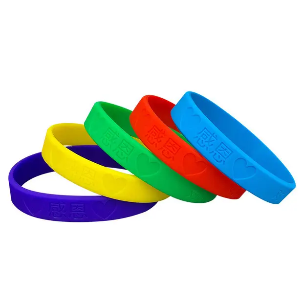 OKSILICONE gelang silikon warna permen huruf olahraga gelang Fashion dicetak silikon karet gelang