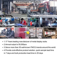 Süpermarket meyve gıda dükkanı perakende ağır özel Metal raf Pop Up promosyon ürün zemin Metal sergileme standı metalik