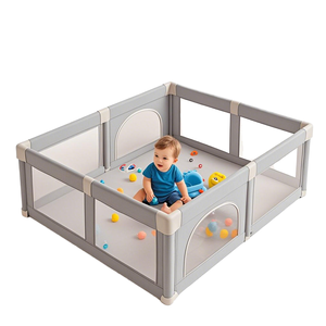 AIDUOSEN Box per Bambini Portatile Pieghevole in Tessuto con Recinzione di Sicurezza 1.5m*1.8m per Gioco al Chiuso, Fantasia Solida, Unisex - Product Image 5