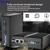 Domify IS03 Fanless PC industri Mini, garansi tiga tahun VGA J1900 CPU 2COM 2LAN 4G WIFI 6USB memori 256GB J4125 VGA
