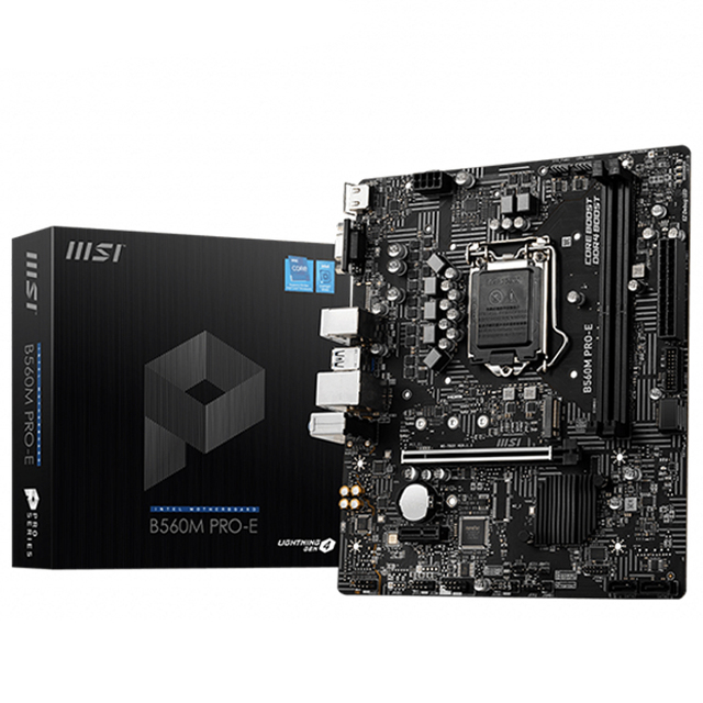 MSI B560M PRO-E Gaming Motherboard with LGA 1200 Socket B560 Chipset Supports 11th Gen I5 11400 11500 11600KF Intel Processors