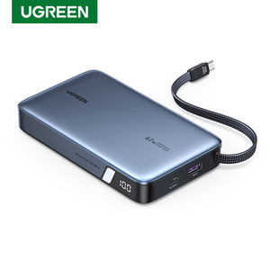 Banco de Energía Portátil de 67W y 20000mAh con Cable Integrado, Carga Rápida PD para Teléfonos Inteligentes, Tabletas y Laptops, Paquete de Baterías PB550/PB556 PB550/PB55 - Product Image 1