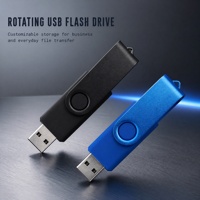 Flashdisk USB Putar Logo Kustom 32GB USB 2.0 Pen Drive Grosir Gantungan Kunci Promosi Memory Stick