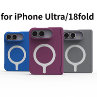 Coque de téléphone Duoable à double bordure, couleur vive, charnière intégrée, toucher soyeux, pour iPhone 18 Duo 18 Ultra, coque magnétique