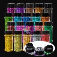 Paillettes holographiques épaisses pour le corps, idéales pour le maquillage de festival, le nail art, les créations en résine, le slime – Effet arc-en-ciel irisé multicolore