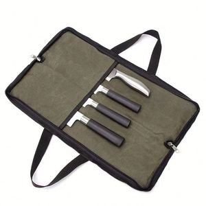 Portable Knipex Tool Bag Roll-upe Handheld Cutlery Bag Wet Wax Canvas Outdoor Storage Picnic Camping Chef Tools - Product Image 1