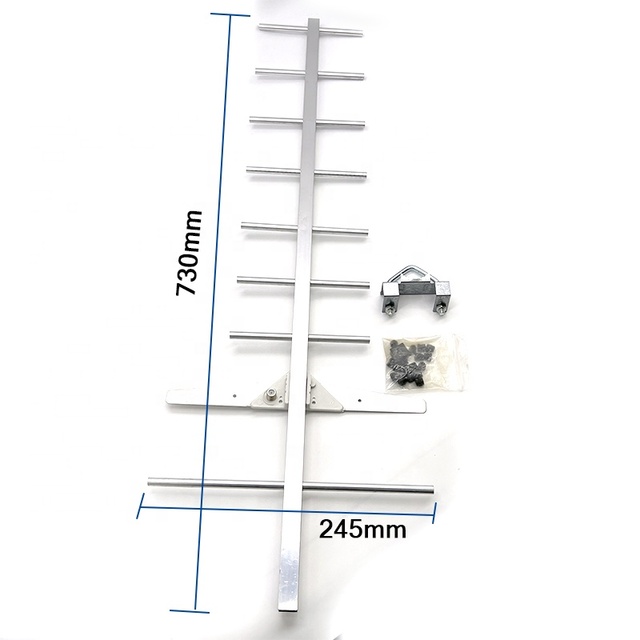 High Gain 9 Elements 460-870Mhz Wireless Aluminium Alloy 12Dbi Yagi Antenna