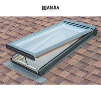 Fournisseur fenêtre suspendue en verre personnalisée lucarne coulissante en aluminium fenêtre de toit électrique intelligente lucarne