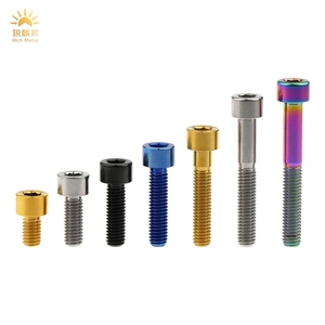 Vis à tête hexagonale en titane Gr1 Gr2 toutes tailles M2 M3 <span class=keywords><strong>M5</strong></span> M6 M8 <span class=keywords><strong>ISO</strong></span> <span class=keywords><strong>4762</strong></span>/ DIN912 - Product Image 4