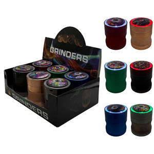 63 मिमी 2.5-इंच 4-परत जस्ता मिश्र धातु द्वारा रिचार्जेबल घूर्णन पैटर्न शीर्ष कवर तंबाकू ग्राइंडर - Product Image 3