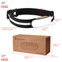 Linterna Frontal LED Recargable con Luz Blanca y Roja, 4 Modos para Camping, Correr, Senderismo, Pesca