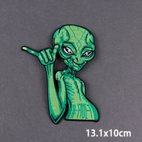 Patchs Appliqués Personnalisés Brodés Haute Qualité, Badges Thème Montagne et Alien, Thermocollants pour Vêtements et Chapeaux