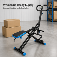 FLOWA 2026 Máquina de Ejercicio Profesional para Montar a Caballo, Acero de 1.5mm, Capacidad de 150kg, Entrenador de Abdominales para Gimnasio