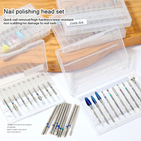 10 pièces diamant ongles forets fraise limes à ongles électrique fraise tête de meulage pédicure manucure enlever la peau morte outil