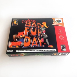 USA NTSC Conkers Box Retro 64 Bit <b>Game</b> Consoles English Thick Cardboard with Tray <b>Game</b> Cartridge Replacement for N64 - Product Image 2