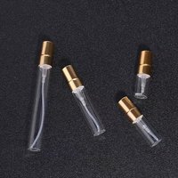 Mini flacon pulvérisateur en verre de parfum de luxe rechargeable transparent de 10ml testeur de voyage et bouteille d'échantillon avec boîte à papier de poche