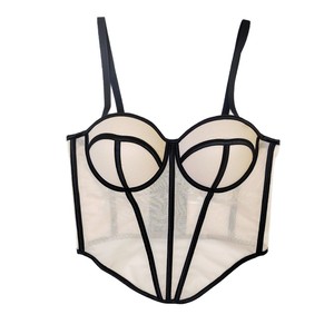<span class=keywords><strong>Corset</strong></span> en maille à motif arêtes de poisson pour femme, sexy, bicolore, amincissant, effet push-up, style <span class=keywords><strong>camisole</strong></span>, pour le commerce international - Product Image 5