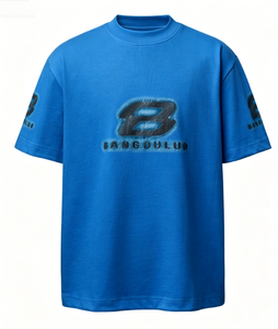 T-Shirt da Uomo Stile Y2K con Stampa Logo <span class=keywords><strong>B</strong></span> 3D Sfumato, Nero Lavato, Oversize in Cotone, Streetwear - Product Image 3
