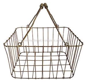 <b>Wire</b> Mesh Fruits <b>Basket</b> with Handle <b>for</b> Vegetables Fruit <b>for</b> Kitchen <b>Storage</b> <b>Basket</b> Wholesale Price <b>for</b> Sale Kitchen Accessories - Product Image 3
