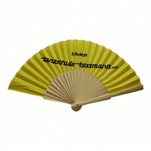 Direct Sales Customized 23cm Wooden Folding Fan with Cloth Surface Novelty Advertising <b>Cooling</b> Gift Hand Fan Promotion - Product Image 3