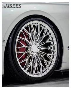 JJSEES Llantas de Lujo Cóncavas Profundas Plateadas Pulidas de 22 Pulgadas de Aluminio Forjado para <span class=keywords><strong>Bentley</strong></span> <span class=keywords><strong>Continental</strong></span> - Product Image 1