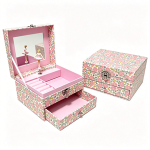 Scatola Musicale in Carta a Manovella a Tema Carosello Natalizio con Ballerina, Personalizzabile, per Gioielli, per Grossisti e Marchi di Gioielleria - Product Image 2