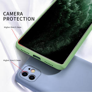 Tschick-Funda de silicona líquida para iPhone, protector de cámara de lujo para 12 Pro Max/12 <span class=keywords><strong>Mini</strong></span> 11 XS Max XR X 10 7 8 6S Plus - Product Image 4