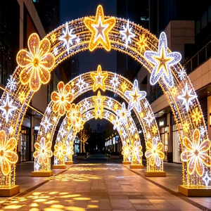 Custom Made Christmas Arch Tunnel <b>Light</b> Manufacturer China Outdoor LED Festival Lighting Solution Supplier - Product Image 1
