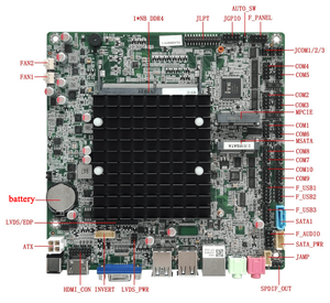 Cartes mères <span class=keywords><strong>J4125</strong></span> N5030 <span class=keywords><strong>J5040</strong></span> CUP M415F DDR4 16GB SATA LVDS/EDP INVERT USB3.0 USB2.0 pour l'industrie - Product Image 2