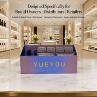 Support de maquillage, présentoir cosmétique pour la vente aux enchères en direct, organisateur de maquillage en acrylique, boîte de rangement modulaire