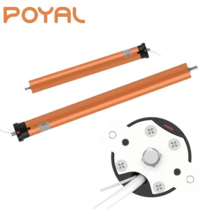 POYAL Tuya Persianas Elétricas Inteligentes Motor Limites Eletrônicos Motor Tubular para Jardim Ao Ar Livre Sombra Obturador Rolo Zip Screen Blinds