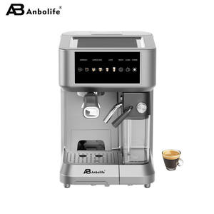 Machine à café électrique programmable Anbolife, réservoir à lait en acier inoxydable, 1400W, machine à cappuccino à une touche, mousseur automatique - Product Image 2