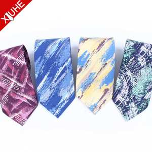 عالية الجودة رجل العلاقات الحرير التايلاندي OEM متعدد الألوان فلورا البحرية الأزرق رابطات العنق الرقمية الطباعة مخصص الحرير العلاقات - Product Image 2