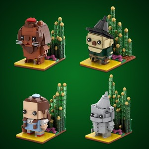 Funbuild Wizard of Oz tòa nhà khối thiết lập sư tử Dorothy Gale tin woodman/tin người đàn ông bù nhìn mô hình brickeadz gạch đồ chơi - Product Image 6