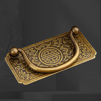 Poignées de meuble en laiton massif, poignées carrées pour hôtel, cuisine, armoire, tiroir, porte, boutons traditionnels en métal moulé, quincaillerie de tirage