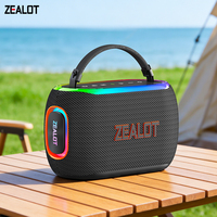 Enceinte portable ZEALOT 60W S182, étanche IPX5, lumière RGB, enceinte sans fil TWS, batterie 8000mAh, pour le camping en plein air, la plage, les fêtes