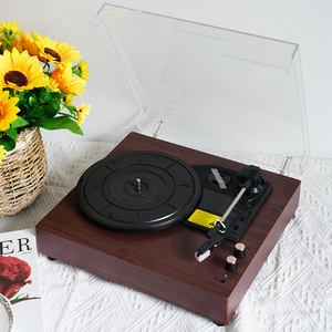 เครื่องเล่นแผ่นเสียงแผ่นเสียงไม้ Bluetooth รองรับ USB/<span class=keywords><strong>LP</strong></span>/AUX ในเครื่องเล่นแผ่นเสียงไวนิลแบบพกพา - Product Image 6