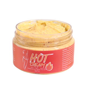 Crema caliente de cúrcuma herbal para masaje corporal con manteca de karité, exfoliante, hidratante, adelgazante y para el cuidado de la piel con jengibre. - Product Image 1