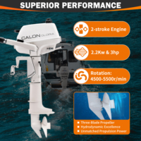 Moteur hors-bord à essence Calon 2 temps 3 CV, modèle T3, 70 cm³, système de refroidissement par eau, système d'allumage CDI, kayak, canoë