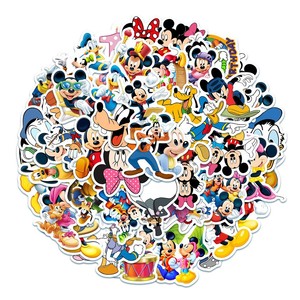 Nouveau Style personnalisé mignon <span class=keywords><strong>Mickey</strong></span> Minnie Donald dessin animé autocollant enfants autocollant Journal bagages coque de téléphone décoration cadeaux promotionnels - Product Image 6