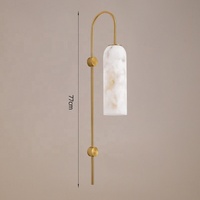 Style Vintage français Imitation marbre minimaliste Art Design fond mur couloir salon postmoderne chambre lampe de chevet