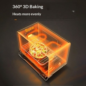 Four à <span class=keywords><strong>pizza</strong></span> électrique commercial Qianmai, four à pain double couche, contrôle indépendant de la température par bouton, fonction de rôtissage - Product Image 3