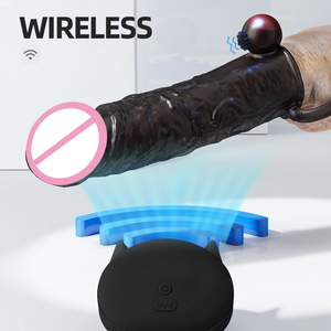 Oplaadbare USB <span class=keywords><strong>dildo</strong></span> set met afstandsbediening, siliconen, mannelijk seksspeeltje met clitorisstimulatie en glansvibratie voor mannen - Product Image 4