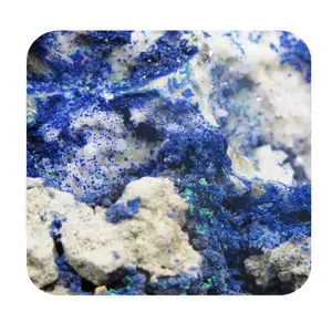 Pierre de malachite azurite bleue brute naturelle, cristal de quartz rugueux, spécimens minéraux pour la décoration, cuivre bleu
