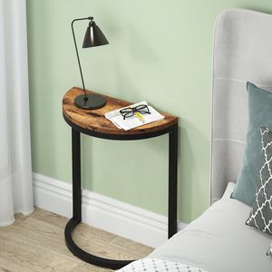 <span class=keywords><strong>Table</strong></span> d'appoint facile à assembler, <span class=keywords><strong>table</strong></span> basse <span class=keywords><strong>semi</strong></span>-circulaire, <span class=keywords><strong>table</strong></span> de canapé, bureau, petites tables d'appoint demi-rondes pour jardin, cour, patio - Product Image 4