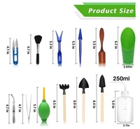 Mini kit de jardinage 13 pièces pour repiquage, en plastique et acier inoxydable, écologique, pour l'entretien des plantes succulentes et le jardinage miniature