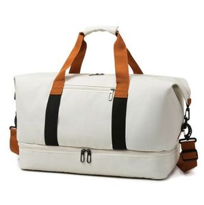 Échantillon gratuit – Sac de sport personnalisé en gros avec logo, sac de voyage en nylon pour la gym, sac de sport avec compartiment imperméable pour chaussures mouillées - Product Image 1