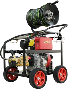 High Pressure Cleaner 40lpm-70lpm 10gpm-19gpm Diesel Hydro Jetter Drain Cleaning Pressure Washer Sewer Jetter Machines